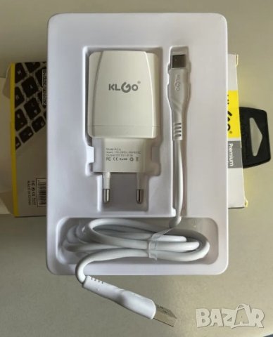 Android зарядно и кабел Type C KLGO KC-2T, висок клас, снимка 2 - Оригинални зарядни - 41919641