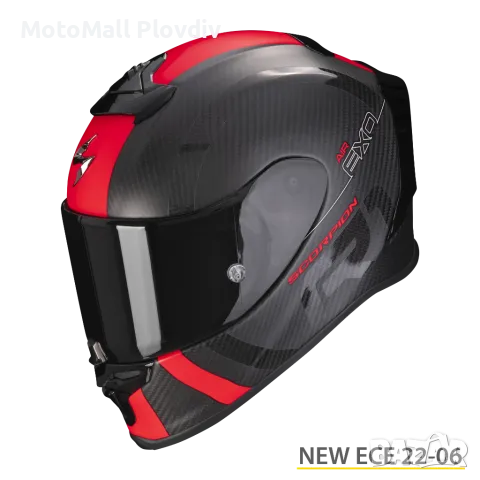 Каска SCORPION EXO-R1 EVO CARBON AIR MG Matt Black-Red