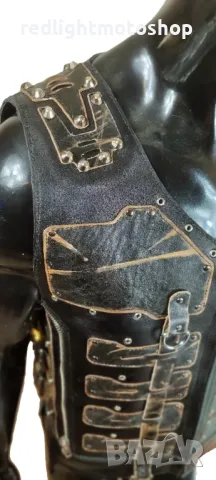 №4675 Атрактивен кожен мото елек, снимка 2 - Аксесоари и консумативи - 47272212