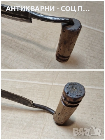Стар Кован Рукан, Дърводелски Нож За Белене На Дърво / НОМЕР 700., снимка 11 - Антикварни и старинни предмети - 53486459