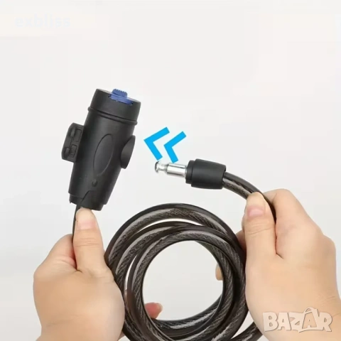 Здраво заключване за колело 86см с водоустойчива ключалка, снимка 2 - Части за велосипеди - 53387813