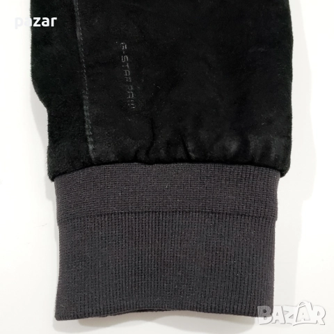 G-STAR RAW BATT Оригинално Мъжко Кожено Яке Велур M-L, снимка 3 - Якета - 51945244