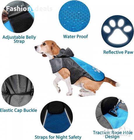 Ново Водоустойчиво яке за куче дъждобран разходка домашен любимец, снимка 6 - За кучета - 39855071