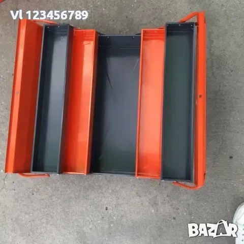 Метална кутия за инструменти с 5 отделения и катинар, снимка 2 - Други инструменти - 52110966