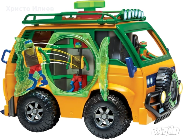 Костенурките нинджа TMNT Станция за мутация - ван, снимка 3 - Коли, камиони, мотори, писти - 53702806