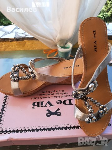 летни сандали на платформа и ток, снимка 4 - Сандали - 41619966