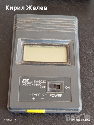 Цифров термометър който използва термодвойка тип К за измерване на температурата 49258