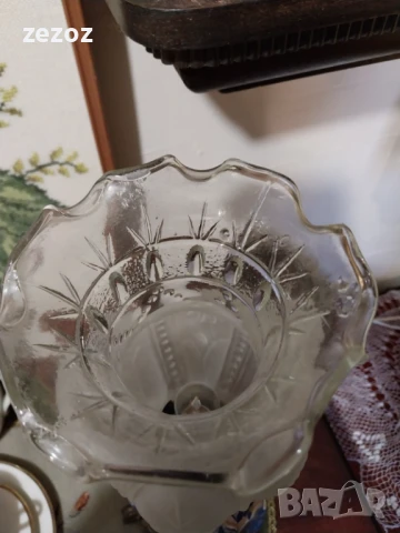 Настолна лампа-месинг и порцелан, снимка 6 - Настолни лампи - 50935432