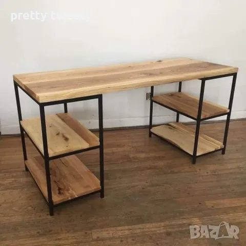 Метално бюро с дървени или ПДЧ плотове по поръчка , снимка 7 - Бюра - 48927254