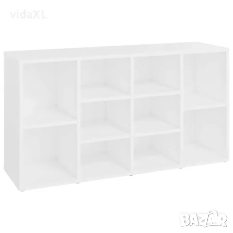 vidaXL Пейка за обувки, бяла, 103x30x55 см, инженерно дърво（SKU: 803290）