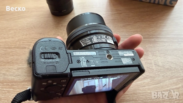  Фотоапарат Sony ZV-E10 + обективи 16-50mm и 55-210mm, снимка 6 - Фотоапарати - 52660808