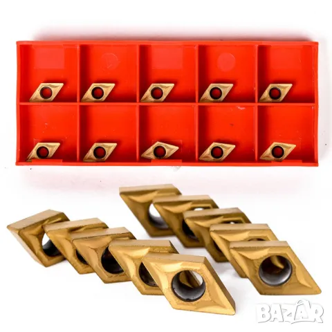 Комплект от 4 броя стругарски ножове 12 *12 мм. с 10 сменяеми пластини, снимка 2 - Други инструменти - 50346532