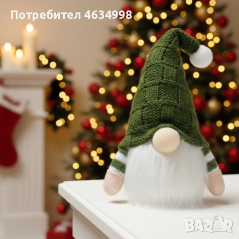 Плюшена коледна играчка – уютна украса за дома, снимка 2 - Декорация за дома - 52579345