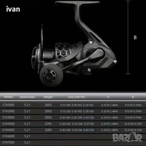 Спининг Макара GT3000 14 лагера, алуминиева шпула , снимка 2 - Макари - 53668287