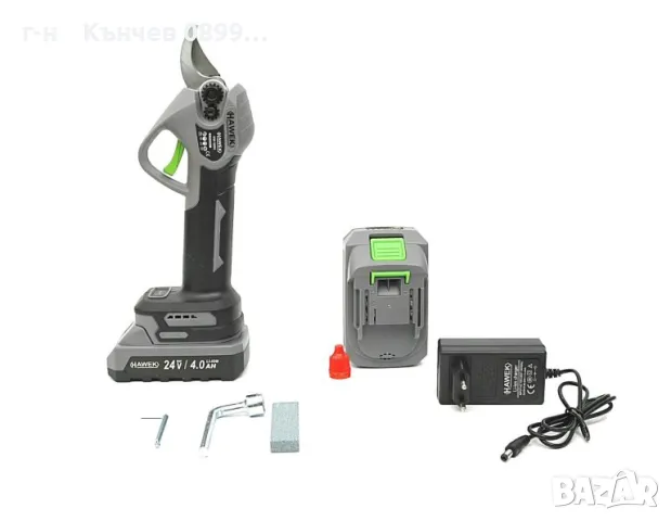 Акумолатурна лозарска ножица HAWEK 24 v 4 Ah, снимка 2 - Други инструменти - 49784349