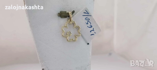 Нова Златна висулка детелина-0,80гр/14кр, снимка 3 - Колиета, медальони, синджири - 52156880