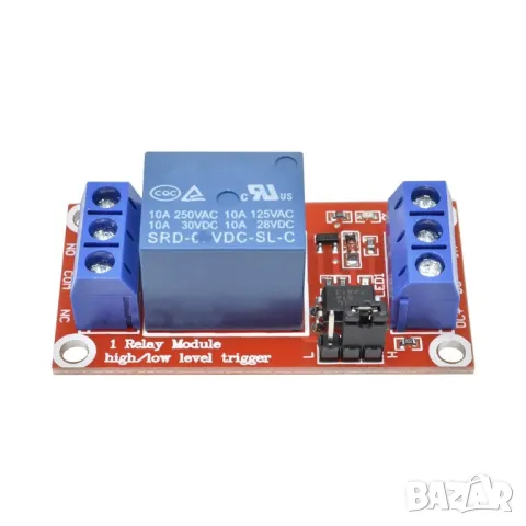 Едноканално реле 5V задействане на високо и ниско ниво, снимка 3 - Друга електроника - 49592533