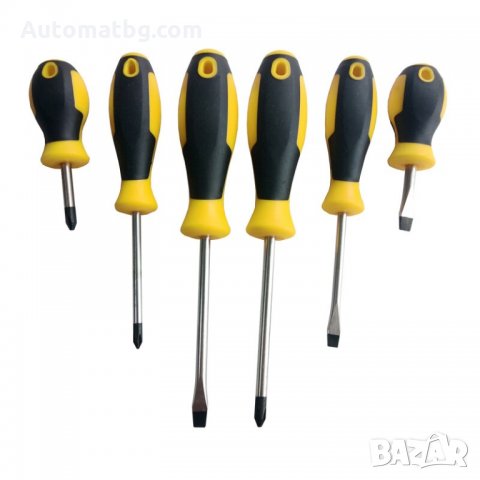 Комплект отверки Automat, 6 части, Черни с жълто , снимка 2 - Аксесоари и консумативи - 34109583