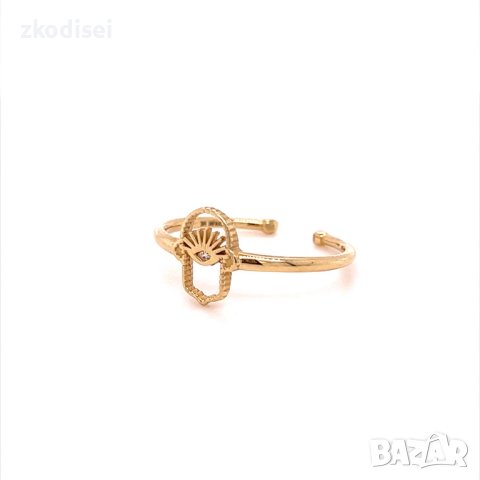 Златен дамски пръстен 1,38гр. размер:56 14кр. проба:585 модел:20030-2, снимка 3 - Пръстени - 42528421