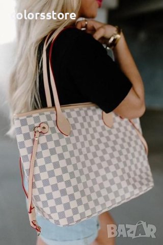 Чанта Louis Vuitton Neverfull/каре код  Br367, снимка 1 - Чанти - 32904571