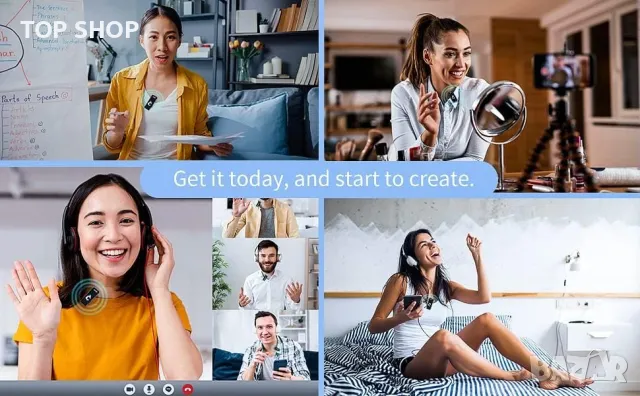 Нови 2 броя Безжични лаважни микрофони за iPhone iPad Android с калъф за зареждане/видеозапис, снимка 4 - Микрофони - 49309173