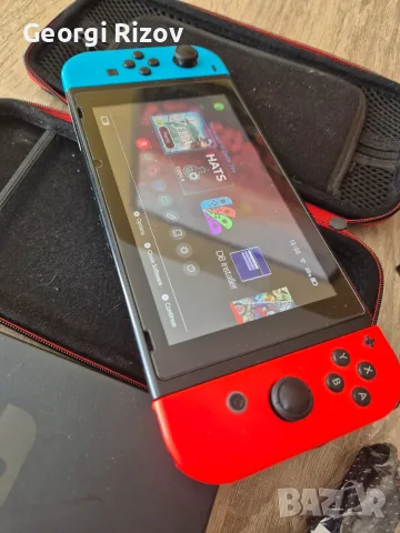 Nintendo Switch V2 Red/Blue Modded | 128GB |, снимка 2 - Nintendo конзоли - 56410130