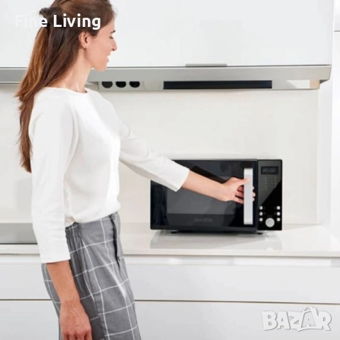 Микровълнова с грил Black+Decker – 23L, 900W, 9 автоматични програми, 5 нива на мощност,  детска защ, снимка 5 - Микровълнови - 52096274