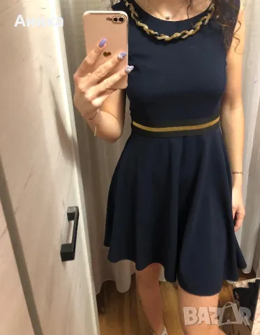 Рокля със златисто колие, снимка 6 - Рокли - 41364265