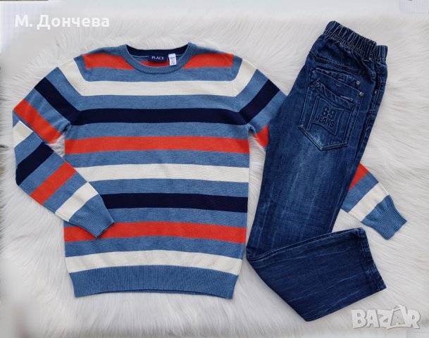 Детски дънки и пуловер 10-12 години, снимка 9 - Детски панталони и дънки - 39470506