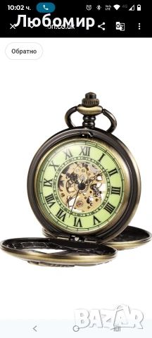 Джобен часовник TREEWETO, мъжки, механичен, с двоен капак, изцяло метален, алхимик, скелет , снимка 9 - Мъжки - 53854912