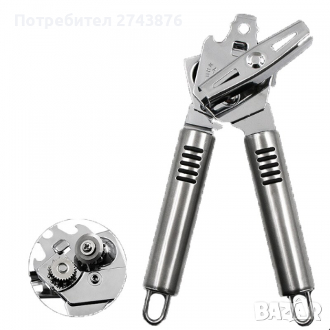 УНИВЕРСАЛНА ОТВАРАЧКА ЗА КОНСЕРВИ НЕРЪЖДАЕМА СТОМАНА, снимка 1