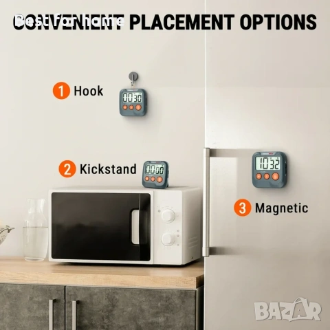 Кухненски таймер ThermoPro за готвене, таймери за класна стая за деца и учители, снимка 2 - Други - 53706096