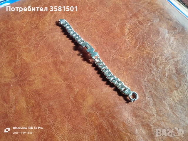 Сребърна Дизайнерска Гривна-110грама.🇧🇬, снимка 13 - Гривни - 52353673