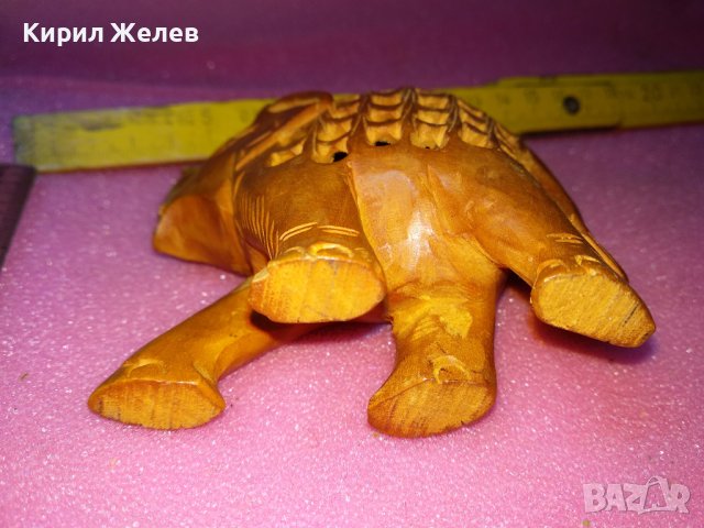 ДЪРВЕНО СЛОНЧЕ ФИНА ДЪРВОРЕЗБА МАЙСТОРСКА АЖУРНА РЪЧНА ИЗРАБОТКА ЧАЕНО ДЪРВО АЗИЯ 26567, снимка 14 - Статуетки - 44313910