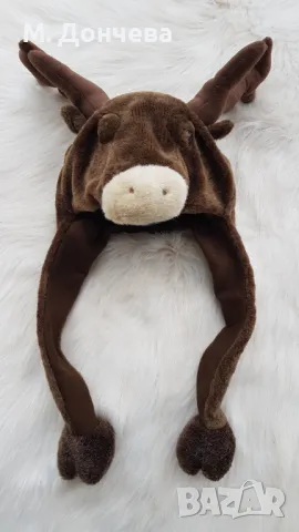 Коледна шапка Елен - универсален размер, снимка 6 - Шапки, шалове и ръкавици - 48376751