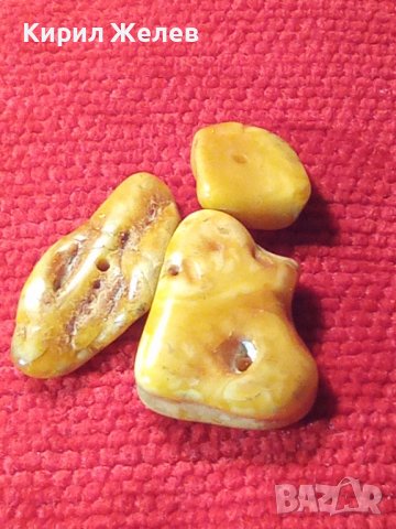 БАЛТИЙСКИ КРАЛСКИ МЛЕЧЕН 100% НАТУРАЛЕН КЕХЛИБАР 3 КЪСА за НАНИЗ КОЛИЕ ГЕРДАН 24837