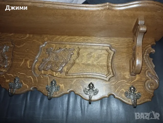 масивна дъбова закачалка, снимка 8 - Антикварни и старинни предмети - 48618935