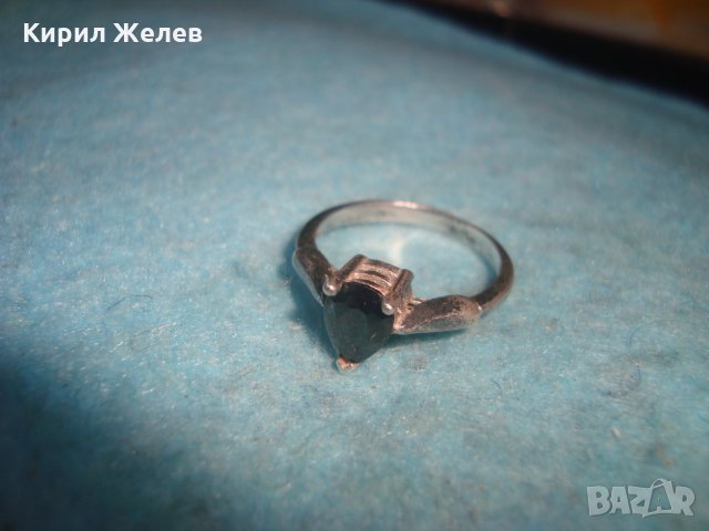 СТАР СРЕБЪРЕН СКЪПОЦЕНЕН АР ДЕКО ПРЪСТЕН ОКСИДИРАНО СРЕБРО 925 с ЮВЕЛИРНО ФАСЕТИРАН МАРКАЗИТ 25863, снимка 14 - Пръстени - 35825836