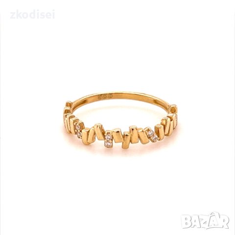 Златен дамски пръстен 1,57гр. размер:56 14кр. проба:585 модел:16513-5, снимка 1