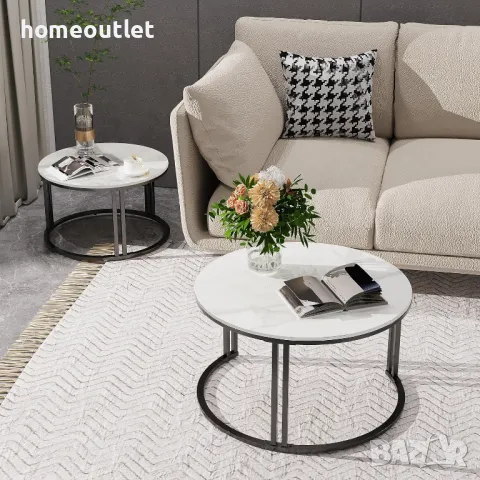 ПРОМОЦИЯ Декоративни маси с плот от синтерован камък WISFOR JJ-XZ999-BLB, снимка 5 - Маси - 48990421