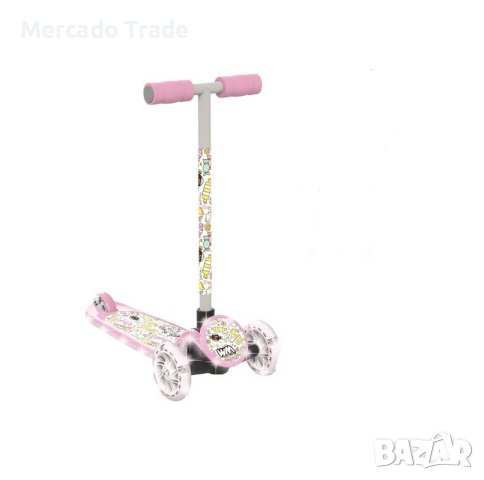 Тротинетка Mercado Trade, За деца, До 20кг., Розов 