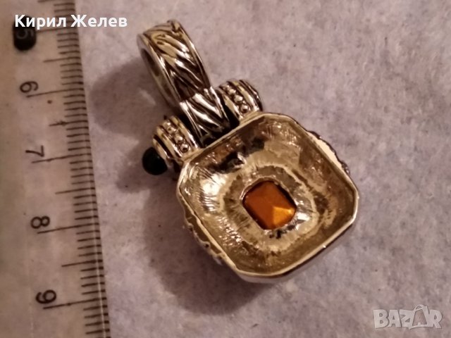ВЕЛИКОЛЕН АРТ МЕДАЛЬОН БЛАГОРОДНА СТОМАНА с ГОЛЯМ ФАСЕТИРАН КРИСТАЛ и БЯЛА ПОЗЛАТА 38653, снимка 10 - Колиета, медальони, синджири - 41682205