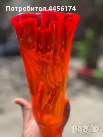 Огнена красавица Ваза-ръчна изработка , снимка 4 - Декорация за дома - 50294593