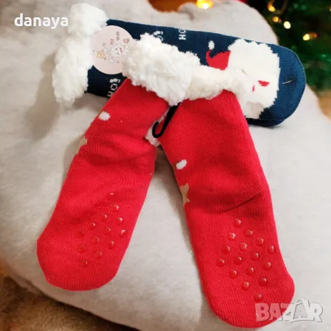 5305 Детски дебели коледни чорапи с пух, 18-20 номер, снимка 7 - Чорапи - 47620443