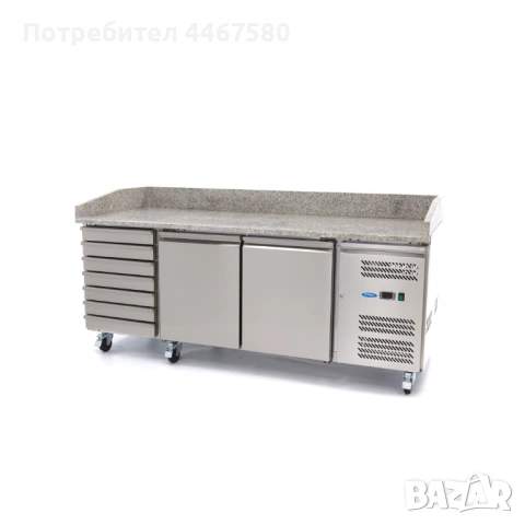 Охлаждаема пица маса – 2 врати и 7 чекмеджета