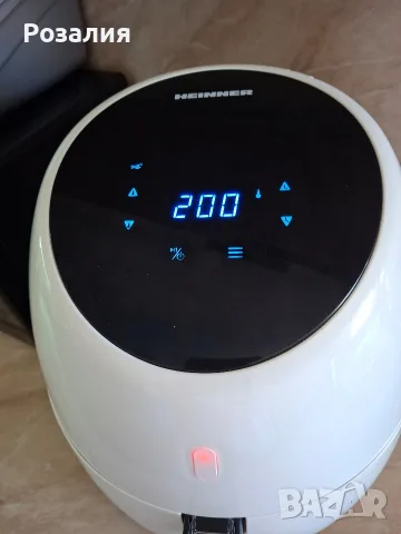 Фритюрник с горещ въздух Heinner Airfryer SnowDrop HAF-B2000WH, 2000W, 5.0 л, Цифров контрол, Термос, снимка 2 - Фритюрници - 55747792