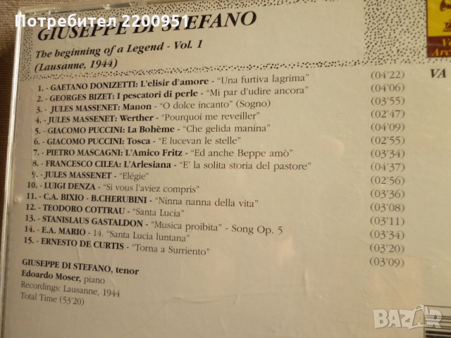 GIUSEPPE DI STEFANO, снимка 6 - CD дискове - 36053193