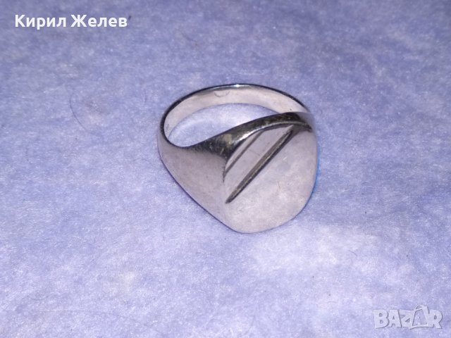 АРИСТОКРАТИЧЕН МАСИВЕН СРЕБЪРЕН ПРЪСТЕН ПОЛИРАНО до ОГЛЕДАЛЕН БЛЯСЪК СРЕБРО 925 РЪЧНА РАБОТА 38744, снимка 3 - Пръстени - 41741231