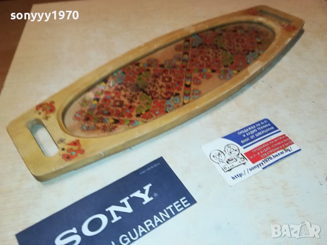 РЕТРО ПОДНОС ДЪРВО И СТЪКЛО 44Х15СМ 2806231700, снимка 18 - Антикварни и старинни предмети - 41385092