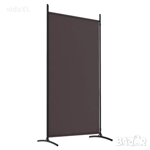 vidaXL Параван за стая, 2 панела, кафяв, 175x180 см, плат, снимка 5 - Паравани - 56147239